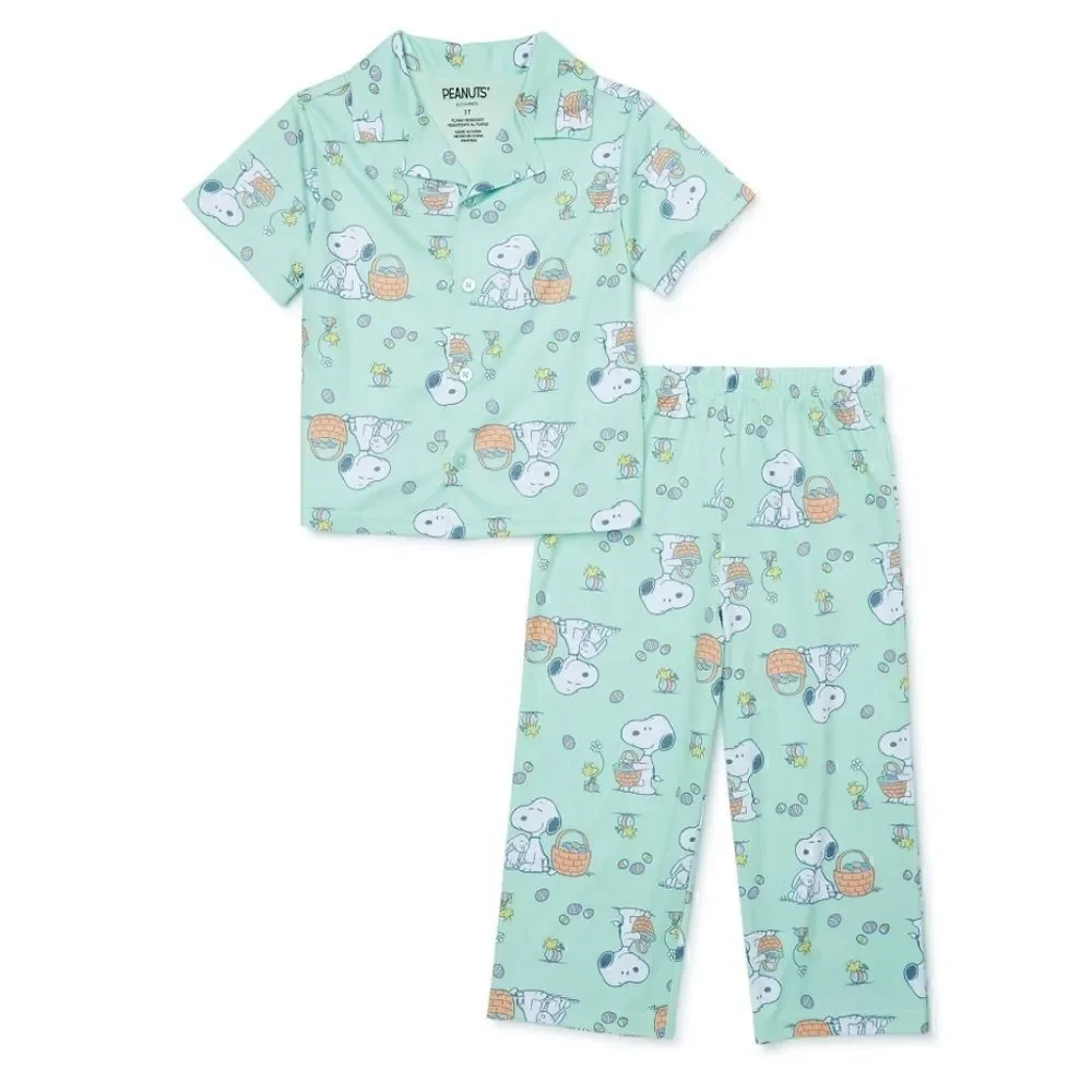 Nwt Peanuts Toddler Girls Easter Pajama Coat Set, 2-Piece